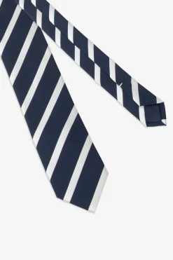 Blue regimental jacquard tie