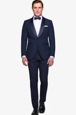 Blue shawl lapel tuxedo