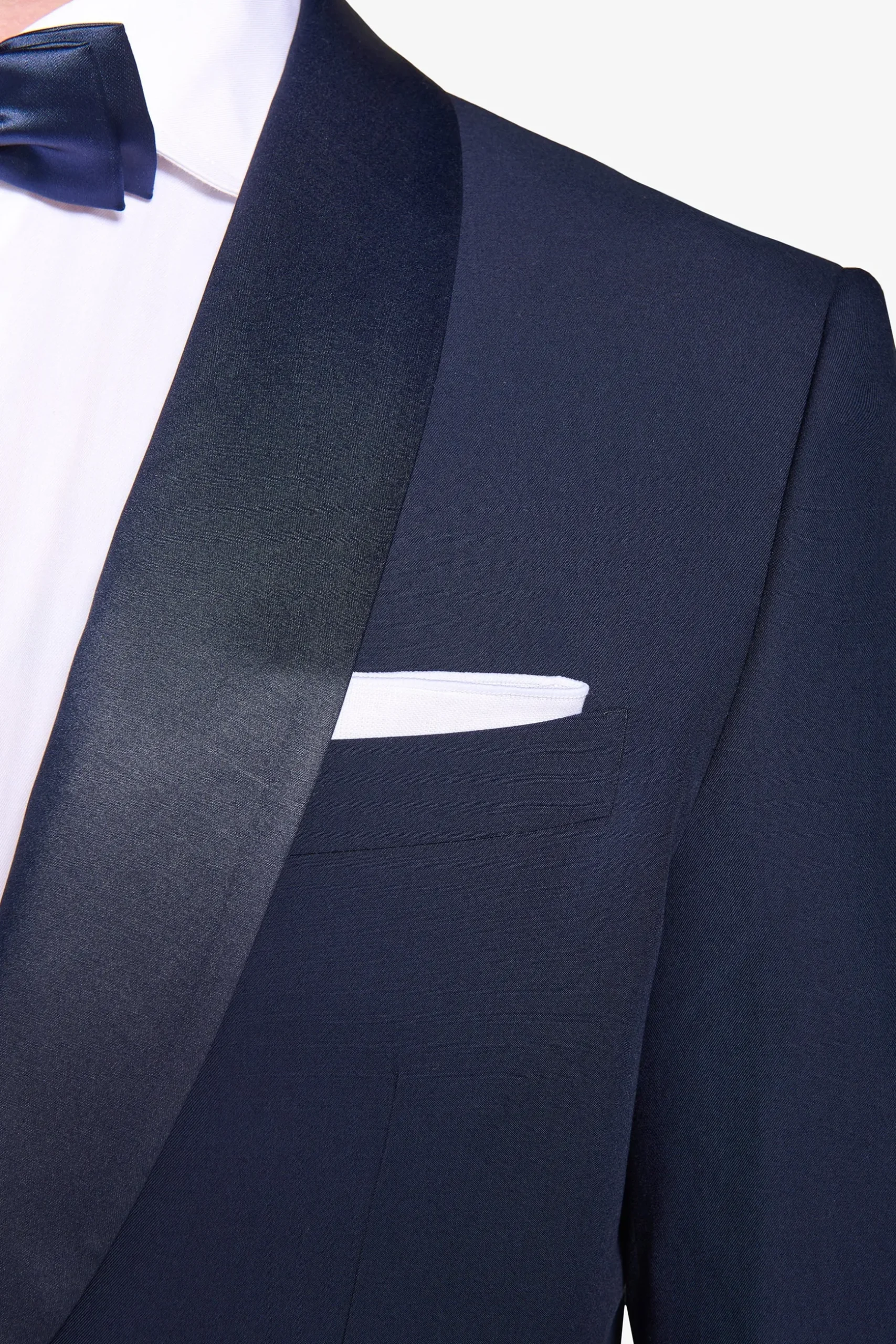 Blue shawl lapel tuxedo