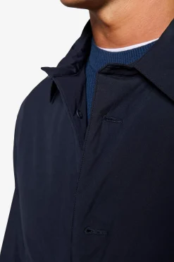 Blue short trench coat