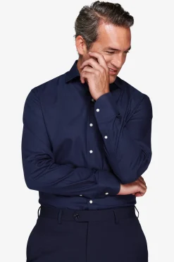 Blue slim Oxford shirt
