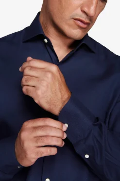 Blue slim Oxford shirt