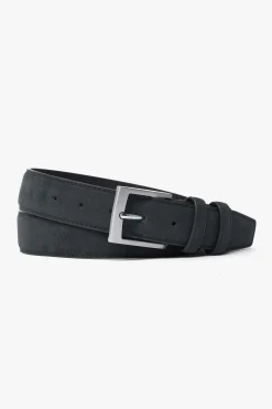 Blue suede casual belt