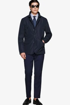 Blue technical field jacket