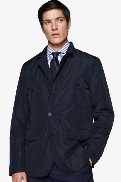 Blue technical field jacket