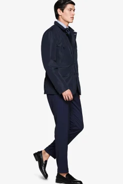 Blue technical field jacket