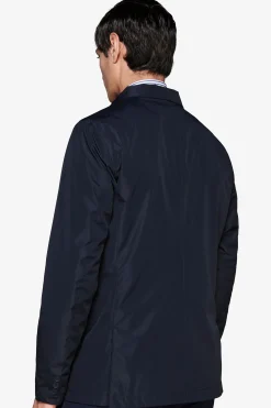 Blue technical field jacket