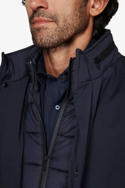 Blue technical field jacket