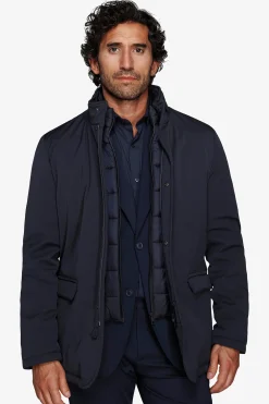 Blue technical field jacket