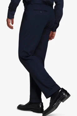 Blue technical jersey slim trousers