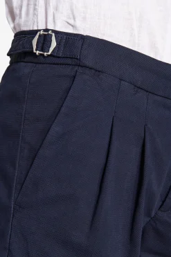Blue textured Bermuda shorts