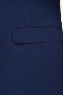 Blue textured slim suit blazer