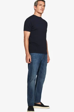 Blue textured t-shirt