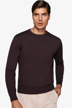 Brown basic crewneck jumper