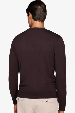 Brown basic crewneck jumper