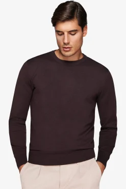 Brown basic crewneck jumper