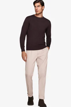 Brown basic crewneck jumper