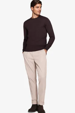 Brown basic crewneck jumper