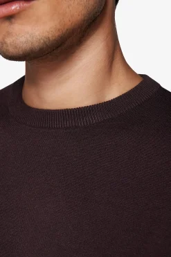 Brown basic crewneck jumper
