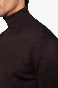 Brown basic turtleneck