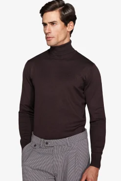 Brown basic turtleneck