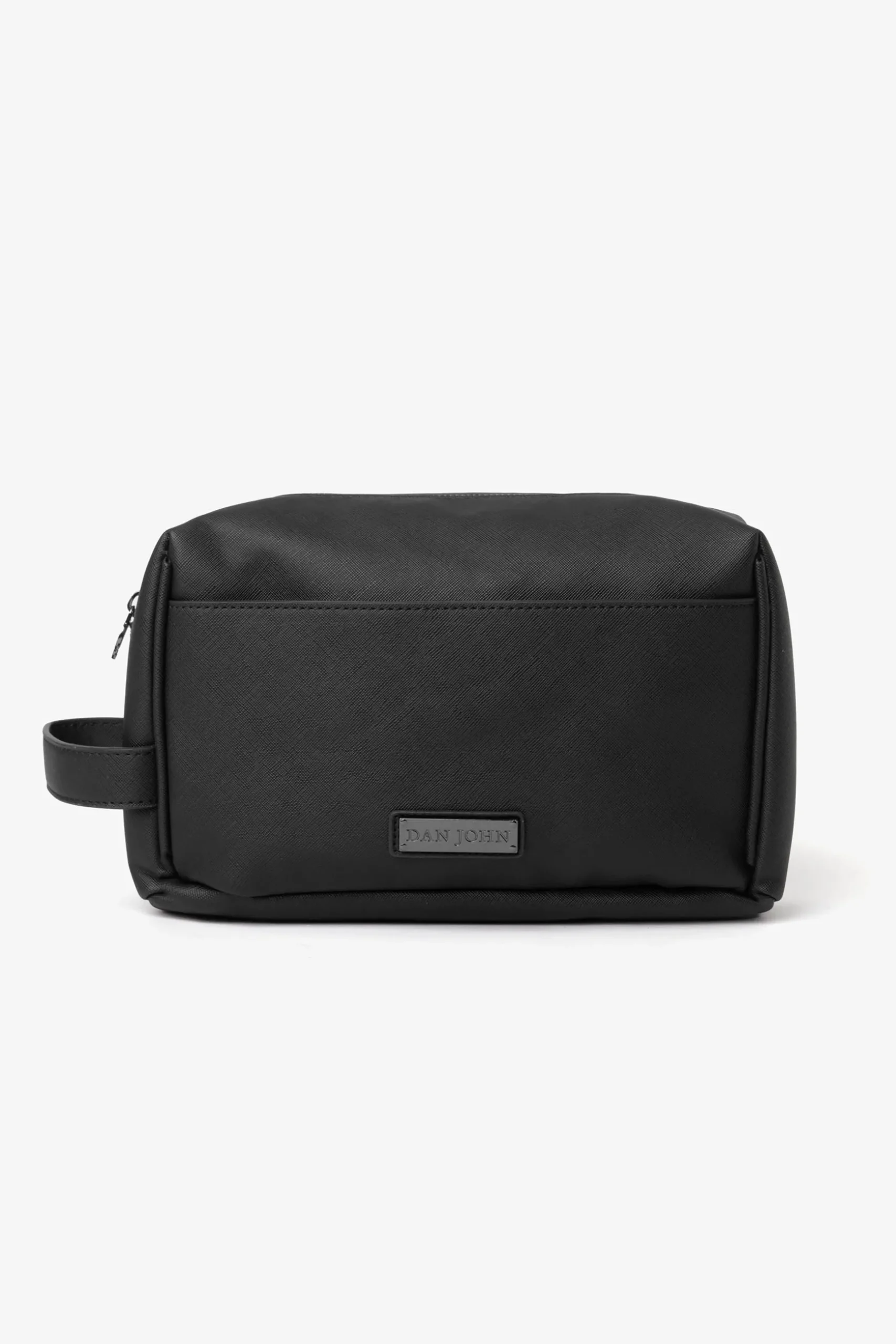 Brown beauty case in Saffiano leatherette