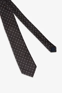 Brown circles design tie