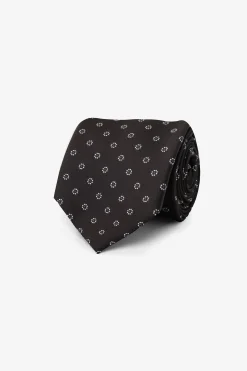 Brown circles design tie