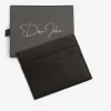 Brown Saffiano card holder