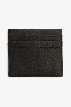 Brown Saffiano card holder