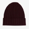 Burgundy Englihs rib beanie