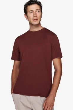 Burgundy light cotton t-shirt