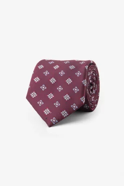 Burgundy micro pattern jacquard tie