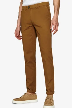 Caramel stretch cavalry chino trousers