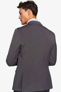 Carbon pinpoint-weave suit blazer
