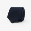 Cravatta melange tinta unita blu