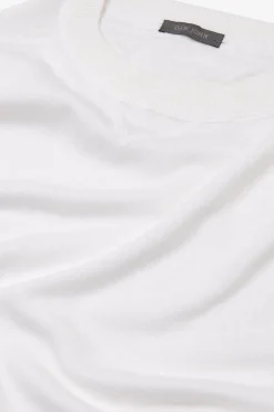 Cream fleece cut crewneck sweater