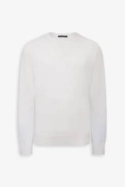 Cream fleece cut crewneck sweater