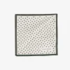 Cream micro floral design pocket square