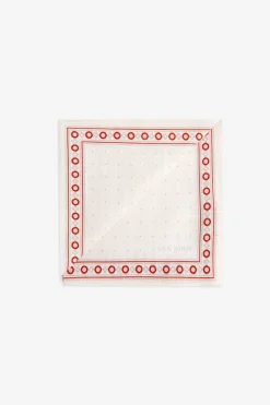 Cream polka dots pocket square