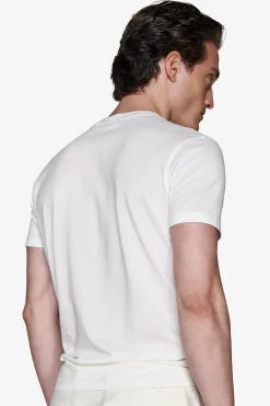 Cream textured t-shirt