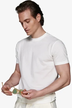 Cream textured t-shirt
