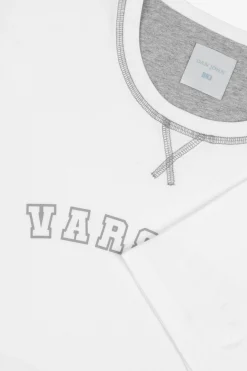 Cream t-shirt with logo