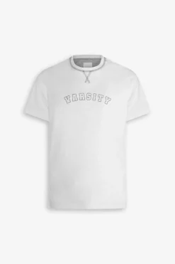 Cream t-shirt with logo