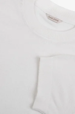 Cream woven knit t-shirt