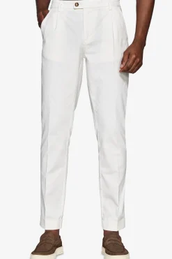 Cream woven trousers