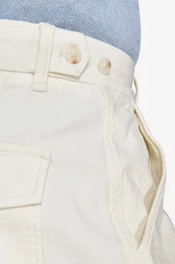 Cream woven trousers