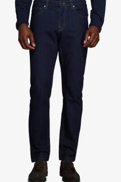 Dark blue denim trousers