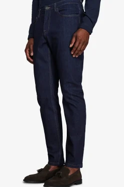 Dark blue denim trousers