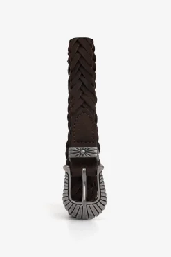 Dark brown braided belt